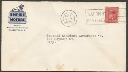 1944 Empire Motors Illustrated Advertising Cover 3c Black Out Slogan Vancouver BC - Postal History