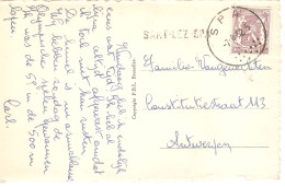 TP 714 S/CP Ardenne Pittoresque Obl. SPA 7/8/52 + Griffe SART-LEZ-SPA > Antwerpen - Langstempel