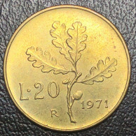 Italia 20 Lire, 1971 - 20 Liras