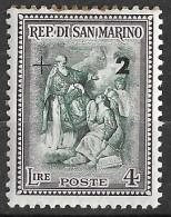 SAN MARINO - 1947 -  ALBERONIANA SOPRASTAMPATA +2/4 LIRE  - NUOVO MNH** (YVERT 329 - MICHEL 388 - SS 329) - Ongebruikt