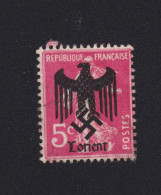 N° 278B, 5 C Semeuse Faux De Propagande Lorient Oblitéré 01 - Guerre (timbres De)