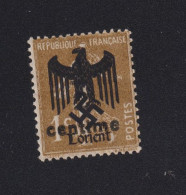 N° 279A, 10 C Semeuse Faux De Propagande Lorient Oblitéré - Guerre (timbres De)
