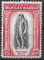 SAN MARINO - 1935 -  DELFIVO - C. 75 - NUOVO MH* (YVERT 201 - MICHEL 223 - SS 201) - Ongebruikt