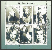 ERITREA - BLOCK 2001 - MARILYN MONROE - NEU ABER GESTEMPELT - Erythrée