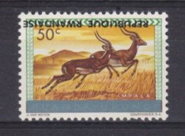 Rwanda - 56 - Curiosité - Surcharge Reversée - 50c Antilopes - 1964 - MNH - Nuevos