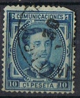Sello 10 Cts Alfonso XII 1876, Fechador VALENCIA De DON JUAN (Leon), Num 175 º - Usati