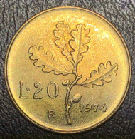 Italia 20 Lire, 1974 - 20 Liras