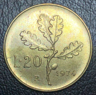 Italia 20 Lire, 1974 - 20 Liras
