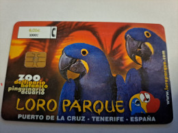 SPAIN/ ESPANA  CHIP CARD/ € 6,01 / LORO PARQUE/ PARROT     /    USED   **15968** - Basisuitgaven