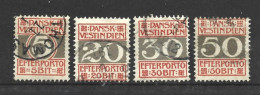 ANTILLES DANOISES  Taxe 1905 (o) Y&T N° 5 à 8    - P 12.5 - Dinamarca (Antillas)