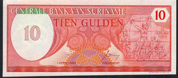 SURINAM P126 10 GULDEN 1982 UNC. - Surinam