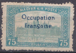 Arad Occupation Française En Hongrie N° 19 * Palais Variété O D' Occupation Plus Haut  (K6) - Neufs