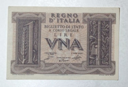 Regno D'Italia - 1 Lira Impero 1939 FDS / UNC - Regno D'Italia – 1 Lira