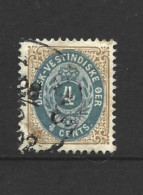 ANTILLES DANOISES 1873 (o) Y&T N° 7b + 10   Wmk Crown - P 12.5 - Dänische Antillen (Westindien)