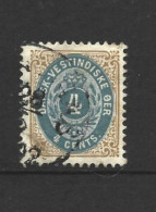 ANTILLES DANOISES 1873 (o) Y&T N° 7b + 10   Wmk Crown - P 12.5 - Danimarca (Antille)