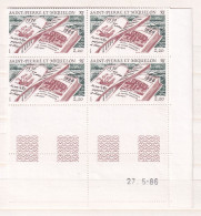 D 745 / ST PIERRE ET MIQUELON / N° 470 BLOC DE 4 COIN DATE NEUF** COTE 6.80€ - Lots & Serien