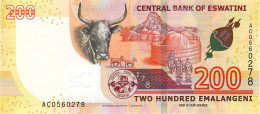 SWAZILAND ESWATINI NLP = B105a 200 EMALANGENI 6.9.2023  #AC  Hybrid , G & D     UNC. - Swasiland