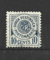 ANTILLES DANOISES Taxe 1902 (o) Y&T N° 4   - P 11.5 - Danemark (Antilles)