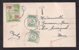 DDFF 359 -- Timbre Fiscal Utilisé Pour Affranchir Une Carte Postale - Indiqué O Et Taxé à 20 C à DOUR 1931 - Documenten