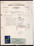 DDFF 361 -- ROOSENDAAL - Dossier De 4 Documents 1960 - Facture Erven Bruijninckx + Timbres FISCAUX Belges - Documenten