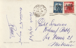 CARTOLINA 1948 3+5 AMG-FTT TIMBRO TRIESTE (ZP83 - Poststempel