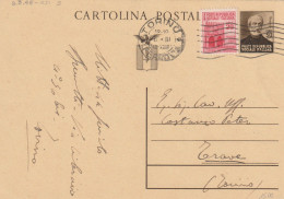 INTERO POSTALE 1945 RSI C.30 MAZZINI +20 MON DISTR (ZP270 - Stamped Stationery