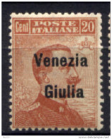 Venezia Giulia 1918 Sass.23 **/MNH VF/F - Venezia Julia