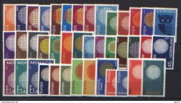 Europa CEPT 1970 Annata Completa / Complete Year **/MNH VF - Années Complètes