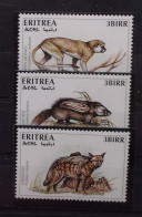 Eritrea 1996 Wildtiere Mi 79/82** Im Angebot Die 3v Säuger - Erythrée