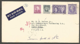 1954 Airmail Cover 15c Sanitarium (Muskoka) Ontario To France (receiver) Postage Due - Storia Postale