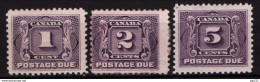 Canada 1906 Segnatasse Y.T S1/3 MH/* VF/F - Port Dû (Taxe)