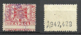 SPAIN Espana Telegrafos Telegraph Stamps Telegraphe 50 Cts. Perforation Variety ERROR O - Télégraphe