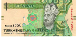 TURKMENISTAN P29b   1  MANAT 2014 #AD  UNC. - Turkmenistán