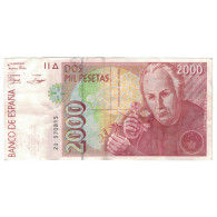 Billet, Espagne, 2000 Pesetas, 1992, KM:162, TB - [ 4] 1975-…: Juan Carlos I.