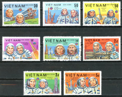 Viêt-Nam   Y&T   411 - 418    Obl   ---  1983  --  Astronautique Et Cosmonautes  --  TTB - Used Stamps