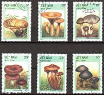 Viêt-Nam   Y&T   848 - 853    Obl   ---  1987  --  Flore : Champignons   --  TTB - Gebraucht