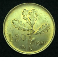 Italia 20 Lire, 1980 - 20 Liras