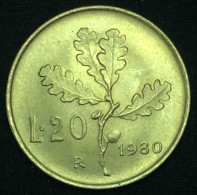 Italia 20 Lire, 1980 - 20 Liras