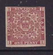 NEWFOUNDLAND  - 1857 1d Mint No Gum - 1857-1861