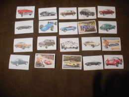 Lot De 20 Anciens Images  Chromos Chocolats Jacques "Le Monde Des Autos 1966 " - Jacques