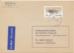 Canada Cover Sent Air Mail To Liechtenstein 31-12-1981 Single Franked - Lettres & Documents