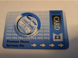 GREAT BRITAIN /   3  POUND /  PHONECARD  /    / PPS PREMIUM PHONE SERVICE   /    PREPAID CARD/ MINT  **15997 ** - Collezioni