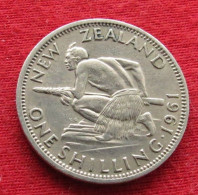 New Zealand 1 One Shilling 1961 KM# 27.2  *V2T Nova Zelandia Nuova Zelanda Nouvelle Zelande - Nouvelle-Zélande