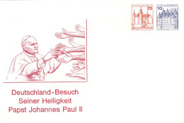 333  Pape Jean Paul II, Visite En Allemagne: PAP 1987 - Pope John Paul II, Visit In Germany: Stationery Cover - Papes