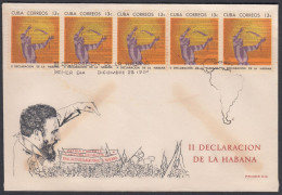 FDC CUBA 1964. II DECLARACIÓN DE LA HABANA. FIDEL CASTRO. EDIFIL 1152/61. - FDC