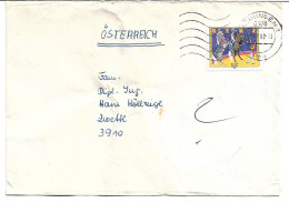 0158b: BRD. Brief 1990, Motiv Zirkuskunst- Pferde, Nach A- 3910 Zwettl (Brief Leicht Knittrig) - Cirque