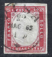 SARDAIGNE Ca.1855-61: Le Y&T 13  Obl. CAD "Pisa" - Sardegna