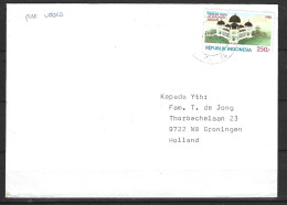 INDONESIE. N°1166 De 1988 Sur Enveloppe Ayant Circulé. Mosquée. - Mosques & Synagogues