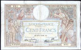 FRANCE * 100 Francs LOM * Date 27/01/1938 * Etat/Grade TB/F * Fay 25.09 * - 100 F 1908-1939 ''Luc Olivier Merson''