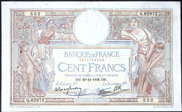 FRANCE * 100 Francs LOM * Date 29/12/1938 * Etat/Grade TTB+/XF * Fay 25.37 * Papier Chiffon - 100 F 1908-1939 ''Luc Olivier Merson''